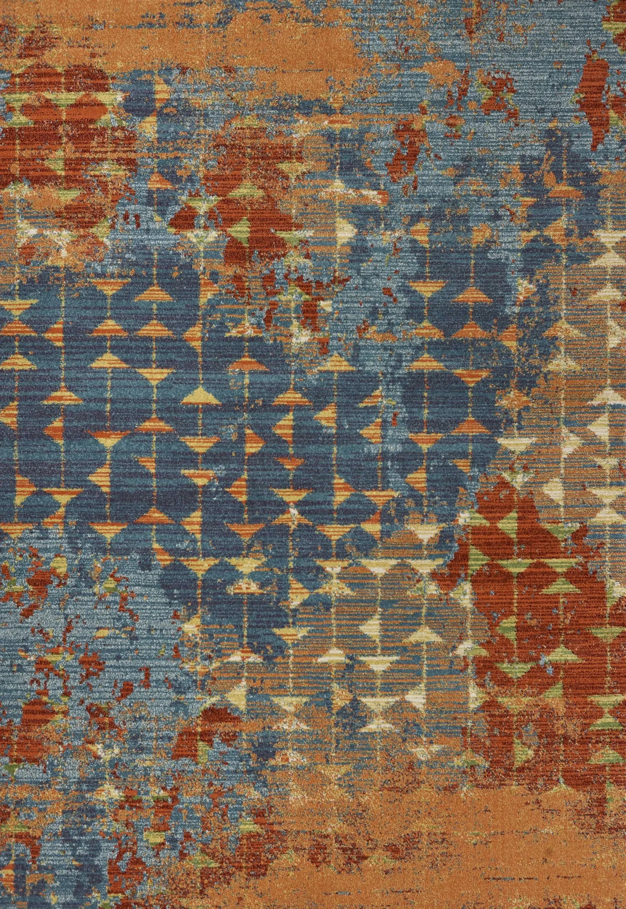 9' X 13' Polypropylene Blue Or Coral Area Rug - Homeroots - Flyclothing LLC