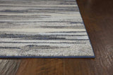 10' X 13' Grey Machine Woven Abstract Brushstroke Indoor Area Rug - Homeroots - Flyclothing LLC