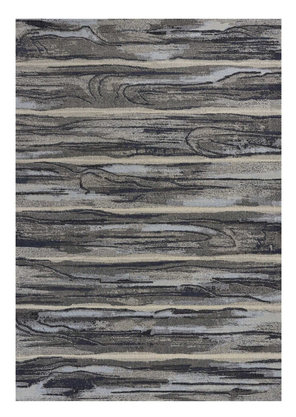 10' X 13' Grey Machine Woven Abstract Brushstroke Indoor Area Rug - Homeroots - Flyclothing LLC