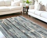 9' X 13'  Polypropylene Teal Area Rug - Homeroots