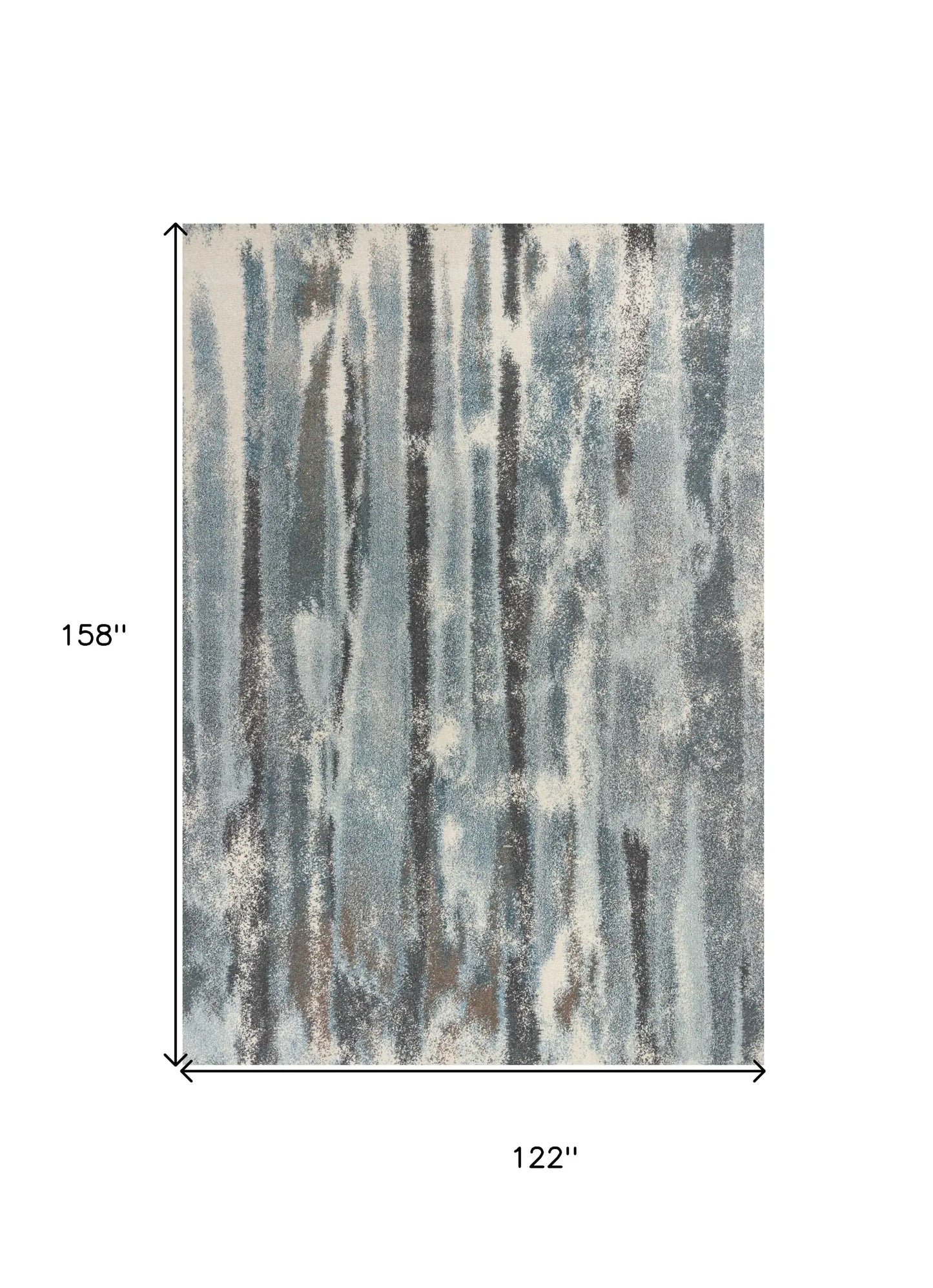 9' X 13' Polypropylene Teal Area Rug - Homeroots - Flyclothing LLC