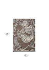 9' X 13' Polypropylene Mocha Area Rug - Homeroots - Flyclothing LLC