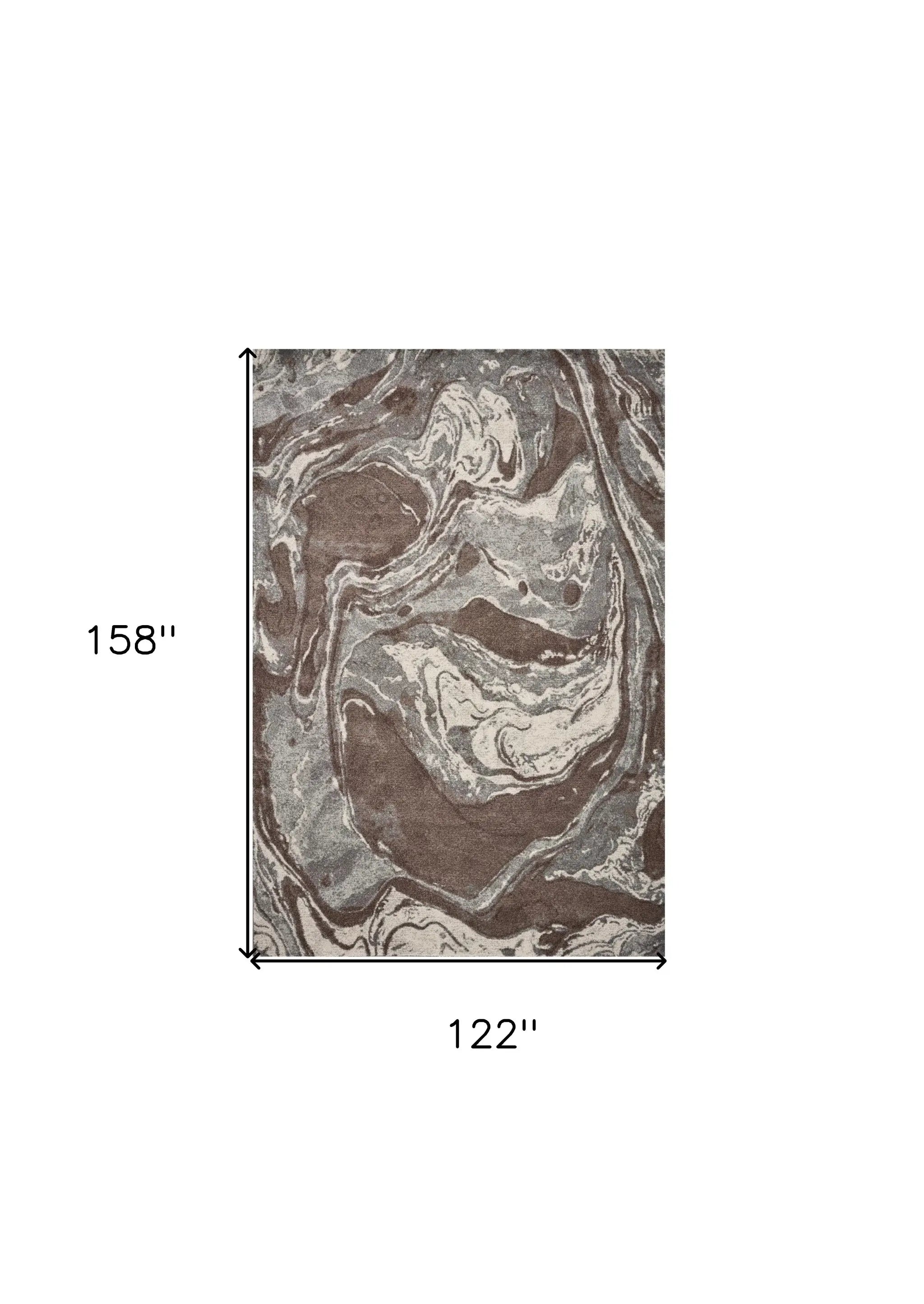 9' X 13' Polypropylene Mocha Area Rug - Homeroots - Flyclothing LLC