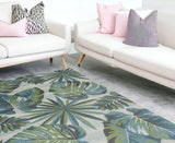 9' X 13'  Polypropylene Teal Or  Green Area Rug - Homeroots