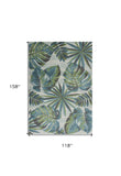 9' X 13'  Polypropylene Teal Or  Green Area Rug - Homeroots