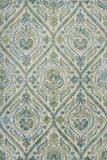 9' X 13'  Polypropylene Ivory Or Teal Area Rug