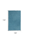 9' X 13' Blue Hand Woven Area Rug - Homeroots