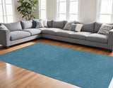 9' X 13' Blue Hand Woven Area Rug - Homeroots