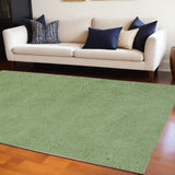 9' X 13' Green Hand Woven Area Rug - Homeroots