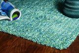 9' X 13' Blue and Beige Hand Woven Area Rug - Homeroots