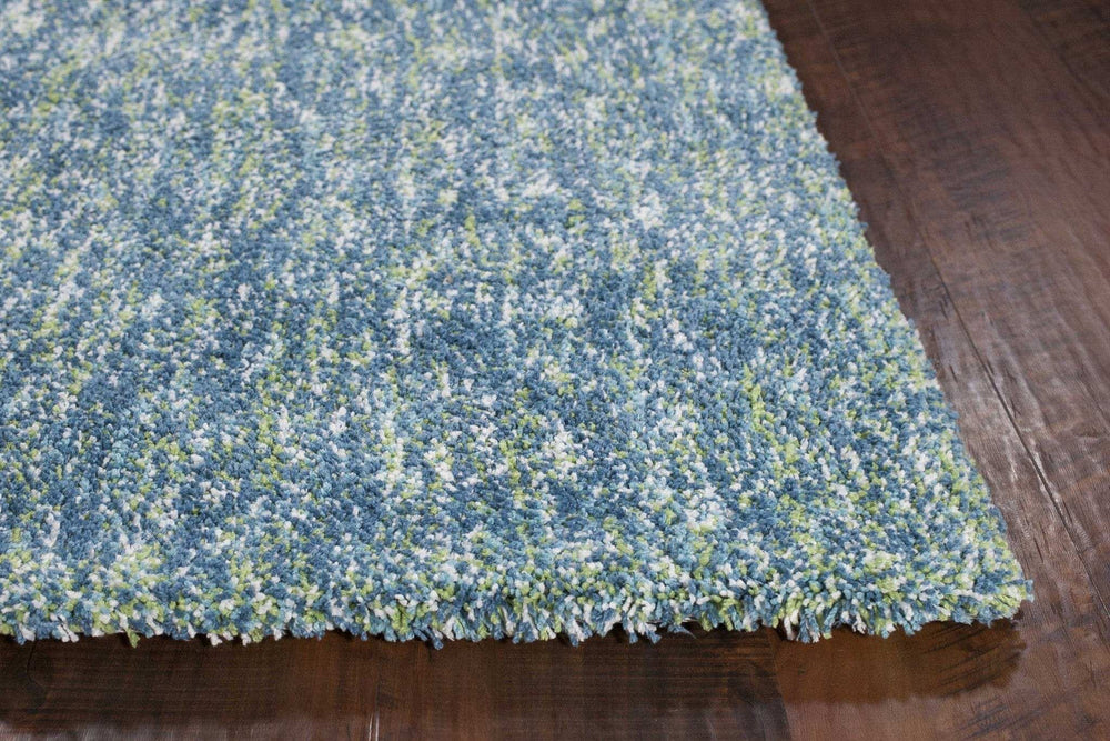9' X 13' Blue and Beige Hand Woven Area Rug - Homeroots - Flyclothing LLC
