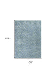 9' X 13' Blue and Beige Hand Woven Area Rug - Homeroots