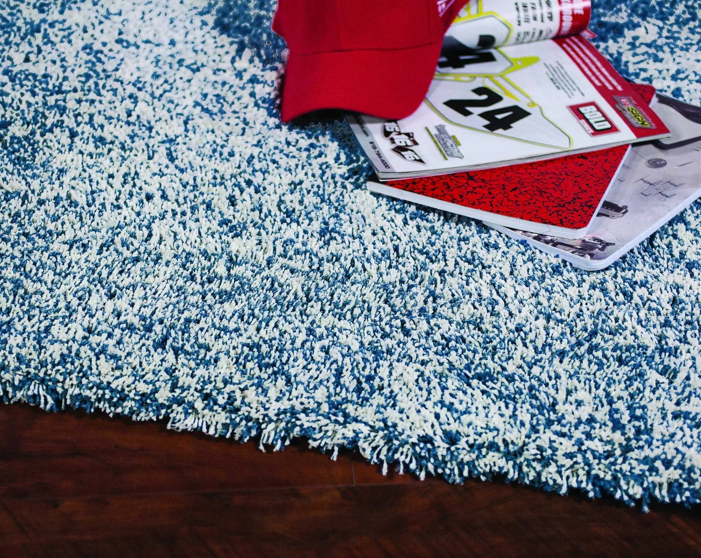 9' X 13' Polyester Indigo Or Ivory Heather Area Rug - Homeroots - Flyclothing LLC