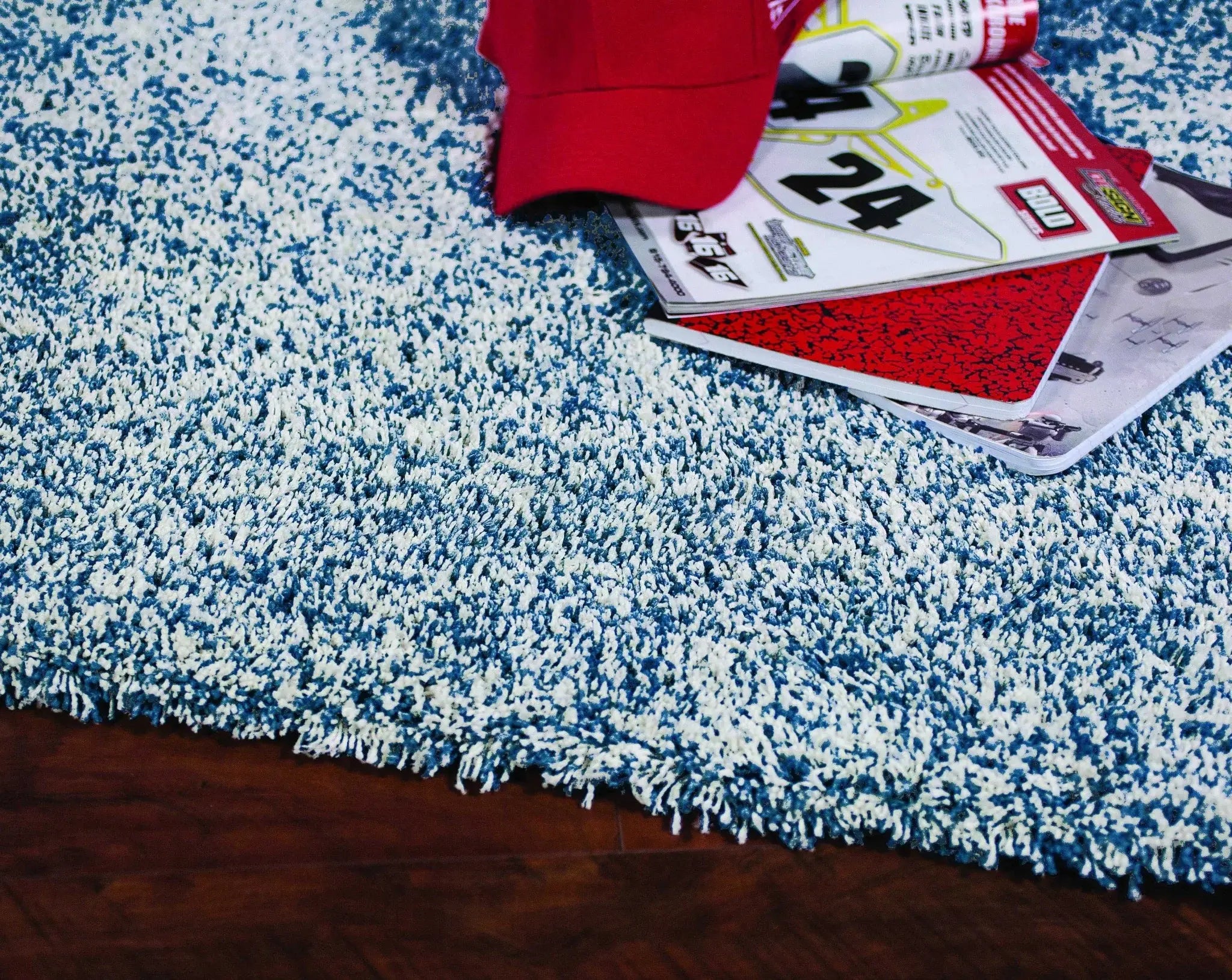 9' X 13' Polyester Indigo Or Ivory Heather Area Rug - Homeroots - Flyclothing LLC