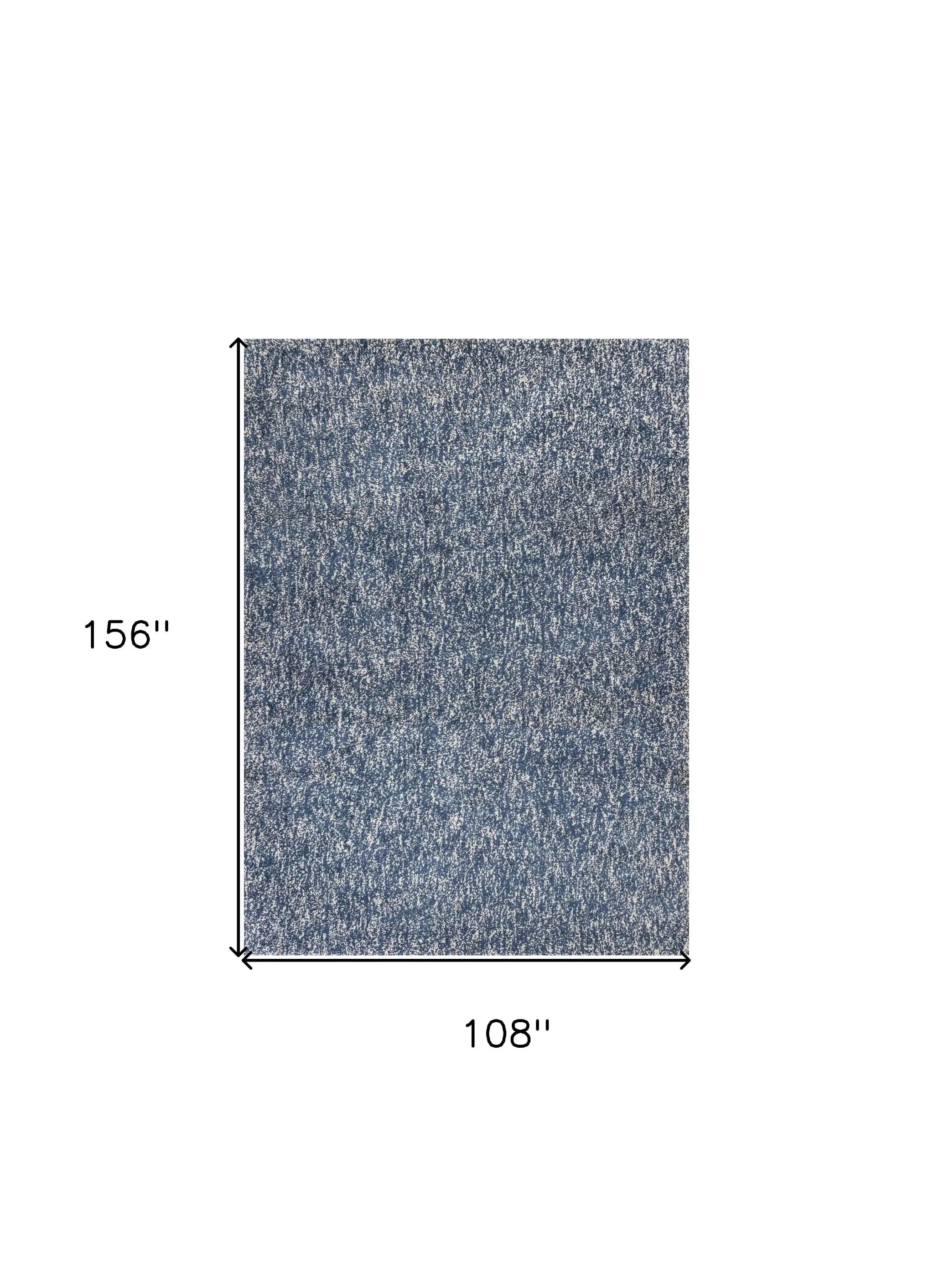 9' X 13' Polyester Indigo Or Ivory Heather Area Rug - Homeroots - Flyclothing LLC