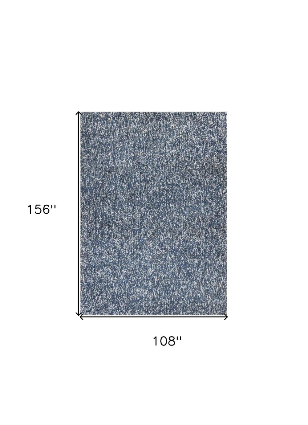 9' X 13' Polyester Indigo Or Ivory Heather Area Rug - Homeroots - Flyclothing LLC