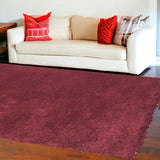 9' X 13' Polyester Red Area Rug - Homeroots