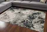 9' X 13'  Polyester Silver Area Rug - Homeroots