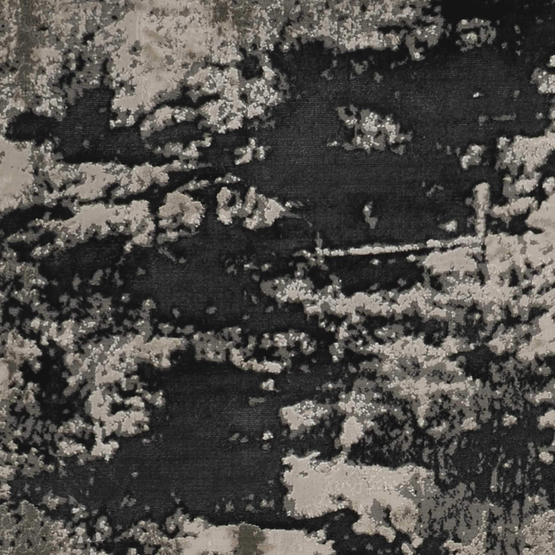 10' X 13' Silver Charcoal Machine Woven Abstract Paint Splatter Indoor Area Rug - Homeroots - Flyclothing LLC