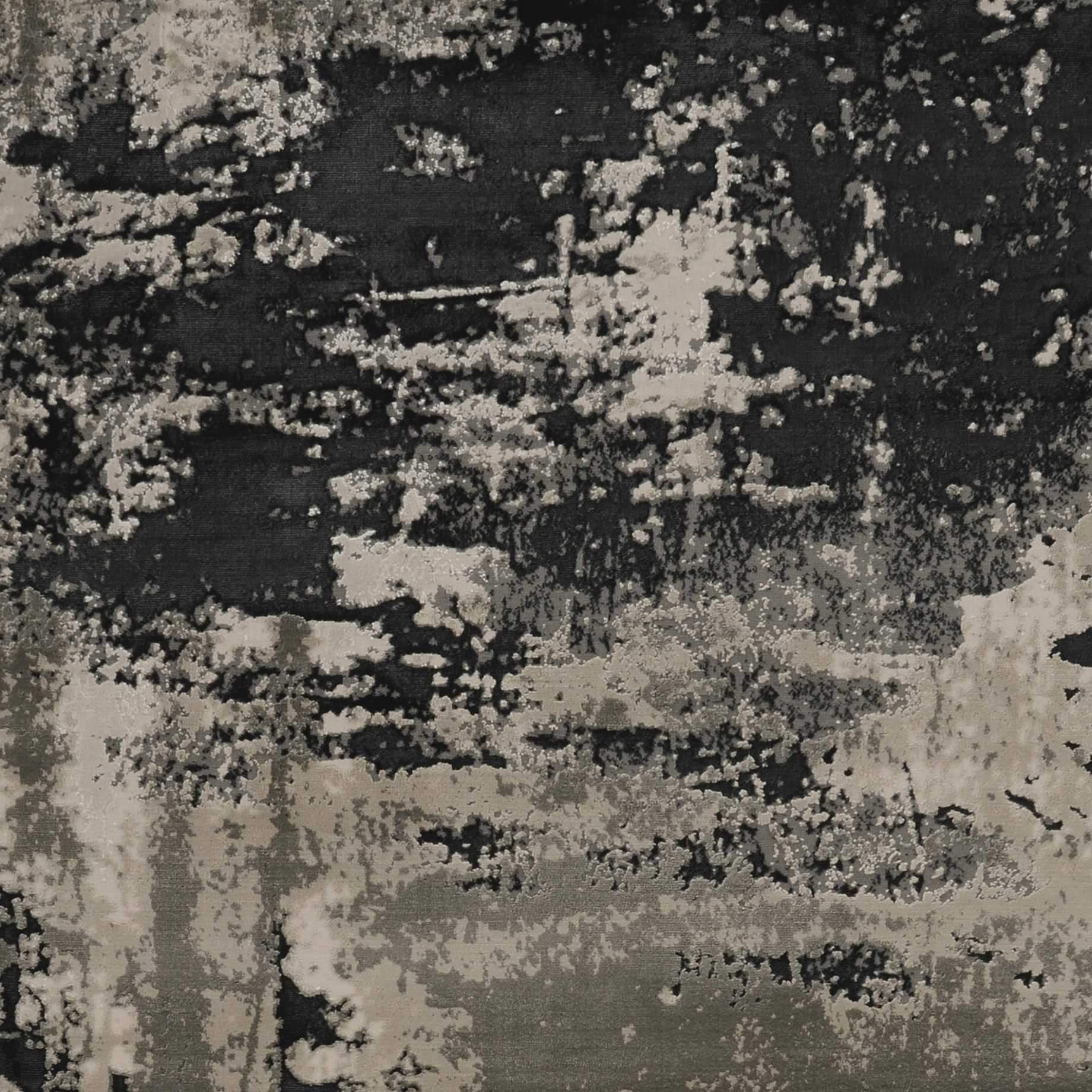 10' X 13' Silver Charcoal Machine Woven Abstract Paint Splatter Indoor Area Rug - Homeroots - Flyclothing LLC