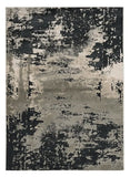 10' X 13' Silver Charcoal Machine Woven Abstract Paint Splatter Indoor Area Rug - Homeroots