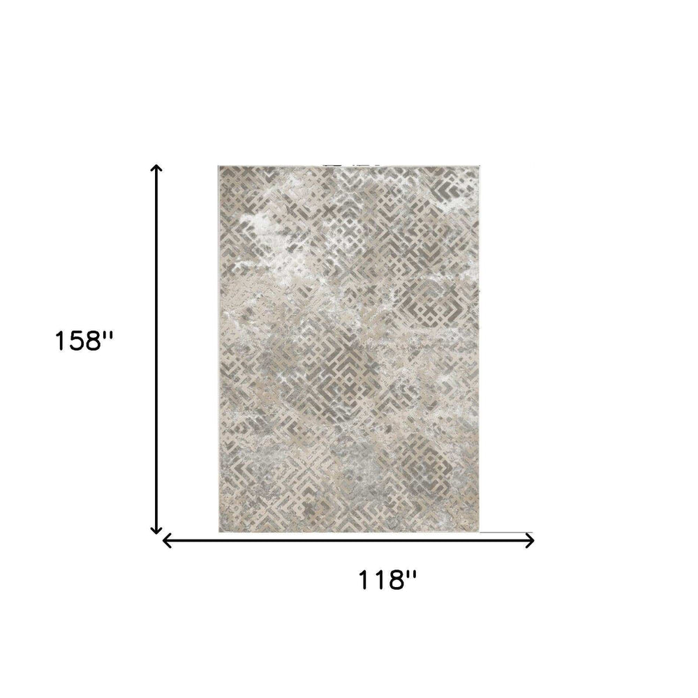 10' X 13' Sand Silver Area Rug - Homeroots - Flyclothing LLC