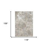 10' X 13' Sand Silver Area Rug - Homeroots