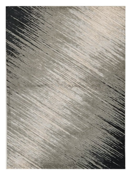 9' X 13'  Polyester Silver Grey Area Rug