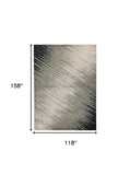 9' X 13'  Polyester Silver Grey Area Rug - Homeroots