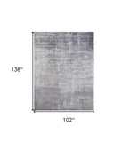 9' X 12' Gray Abstract Hand Loomed Area Rug - Homeroots