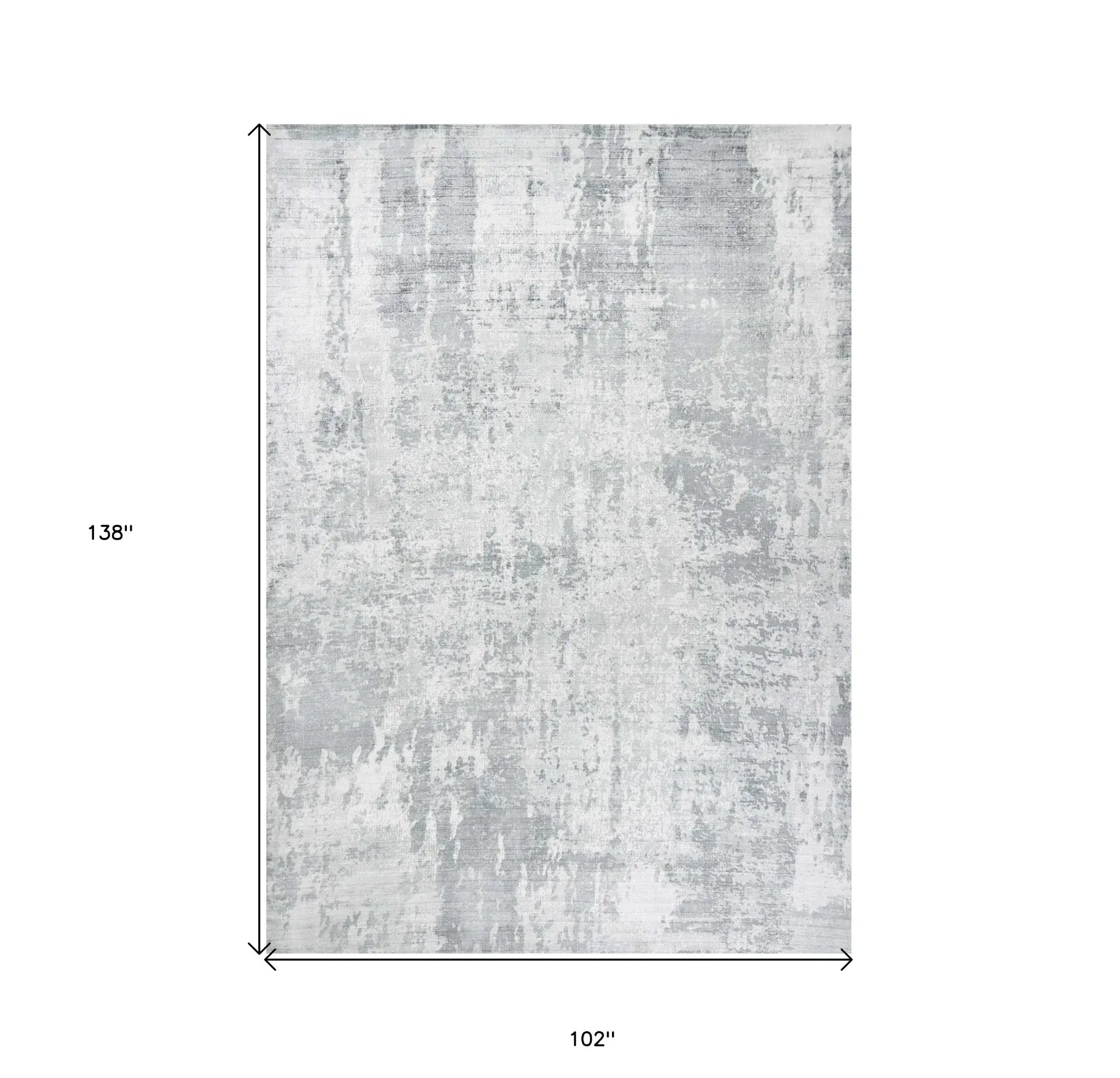 9' X 12' Gray Abstract Hand Loomed Area Rug - Homeroots - Flyclothing LLC