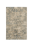 9' X 12' Blue Floral Vines Hand Loomed Distressed Area Rug - Homeroots