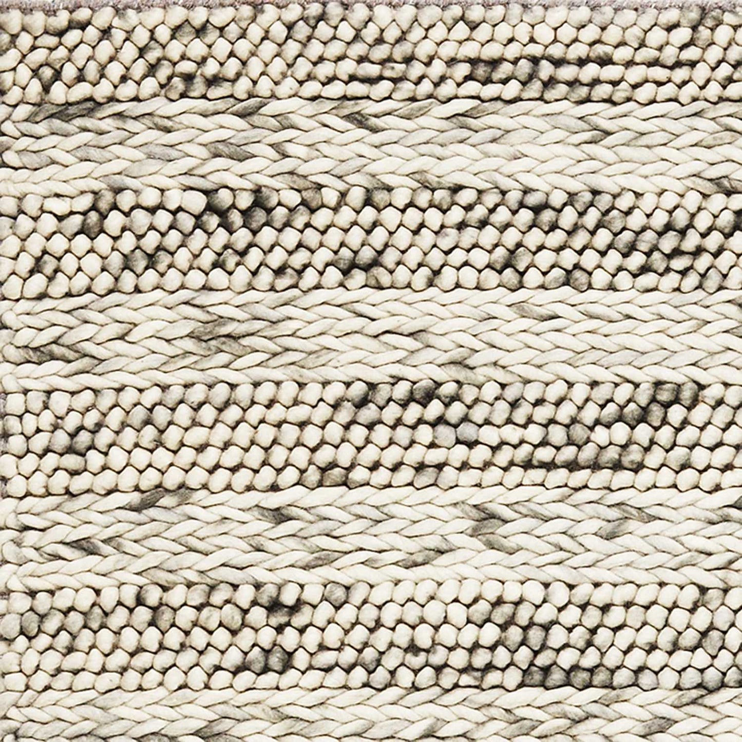 9' X 13' Grey Heather Hand Woven Knobby Stripes Indoor Area Rug - Homeroots - Flyclothing LLC