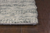 9' X 13' Grey Heather Hand Woven Knobby Stripes Indoor Area Rug - Homeroots - Flyclothing LLC