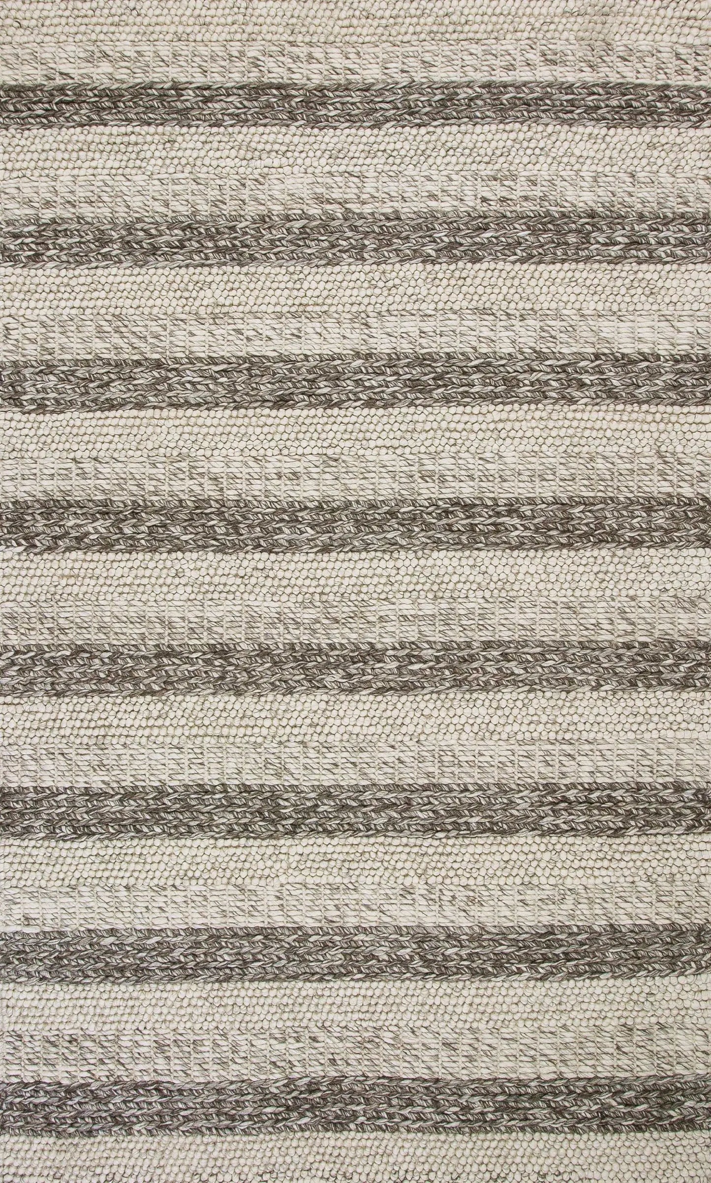 9' X 13' Wool Grey Or White Area Rug - Homeroots - Flyclothing LLC