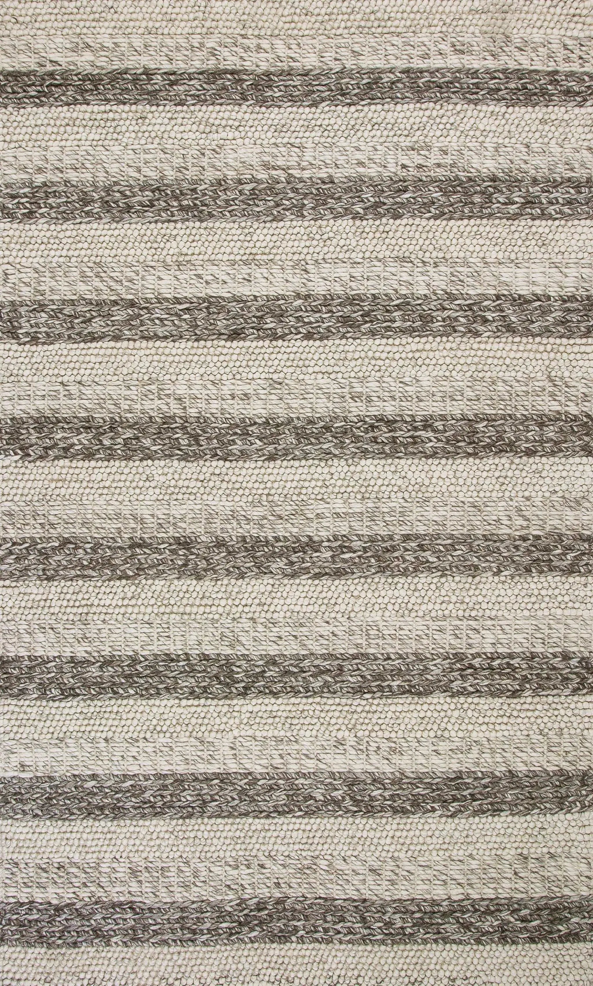 9' X 13' Wool Grey Or White Area Rug - Homeroots - Flyclothing LLC