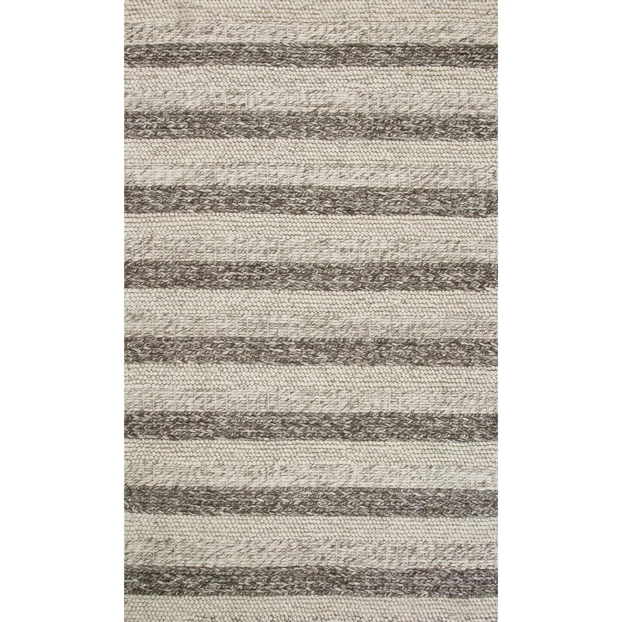 9' X 13' Wool Grey Or White Area Rug - Homeroots - Flyclothing LLC