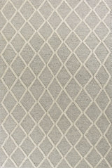 9' X 13' Grey Hand Woven Diamond Pattern Indoor Area Rug - Homeroots - Flyclothing LLC