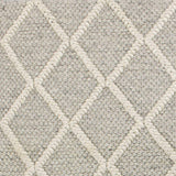 9' X 13' Grey Hand Woven Diamond Pattern Indoor Area Rug - Homeroots - Flyclothing LLC