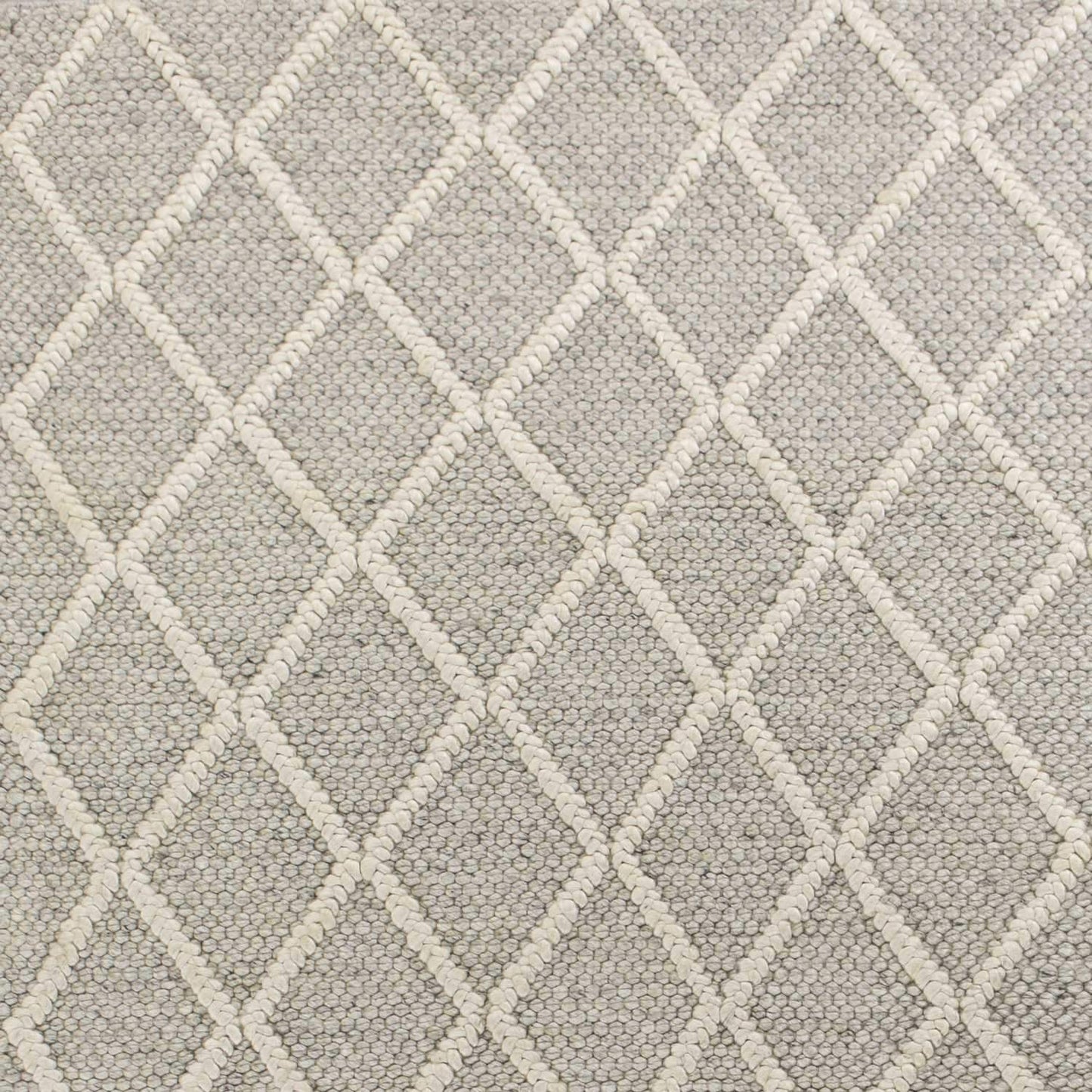 9' X 13' Grey Hand Woven Diamond Pattern Indoor Area Rug - Homeroots - Flyclothing LLC