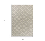 9' X 13' Grey Hand Woven Diamond Pattern Indoor Area Rug - Homeroots