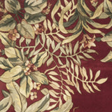 9' X 13' Ruby Red Wool Floral Hand Tufted Area Rug - Homeroots - Flyclothing LLC
