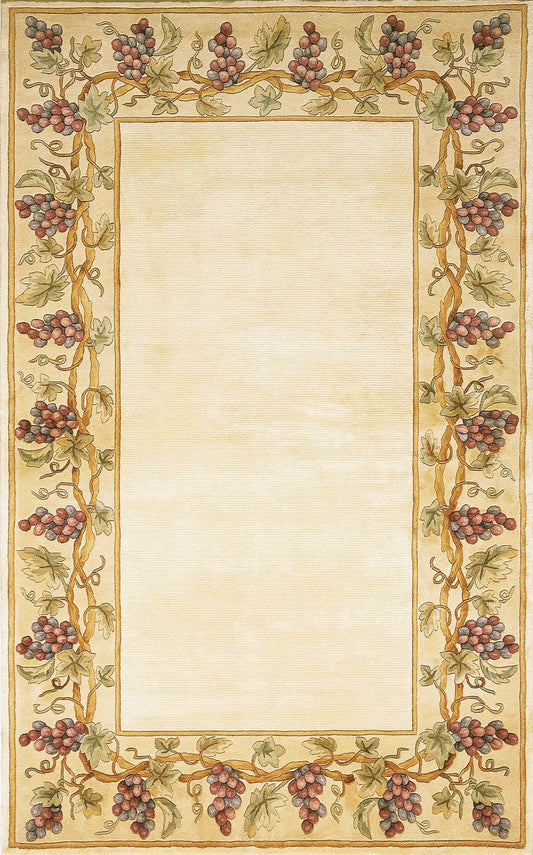 9' X 13' Ivory Wool Floral Hand Tufted Area Rug - Homeroots - Flyclothing LLC