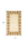 9' X 13' Ivory Wool Floral Hand Tufted Area Rug - Homeroots