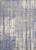 9' X 13' Grey Blue Hand Loomed Abstract Brushstroke Indoor Area Rug - Homeroots