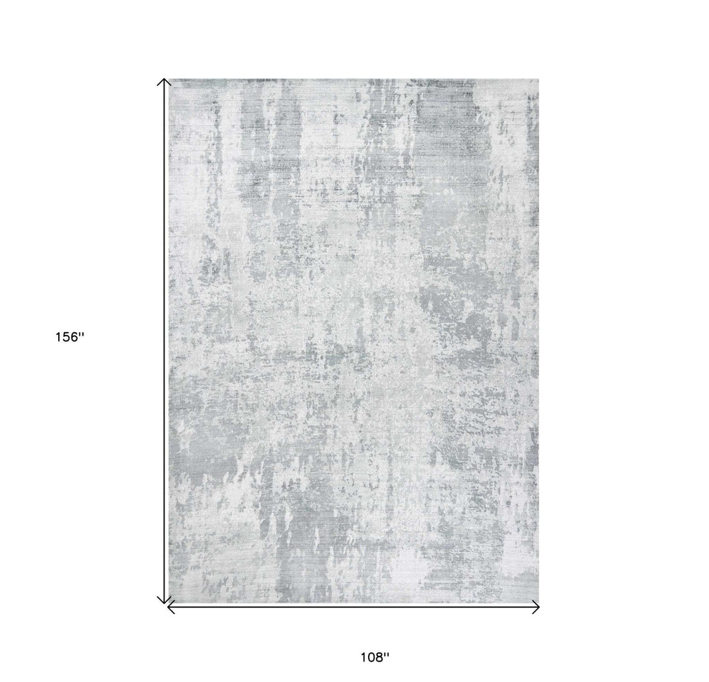 9' X 13' Gray Abstract Hand Loomed Area Rug - Homeroots - Flyclothing LLC
