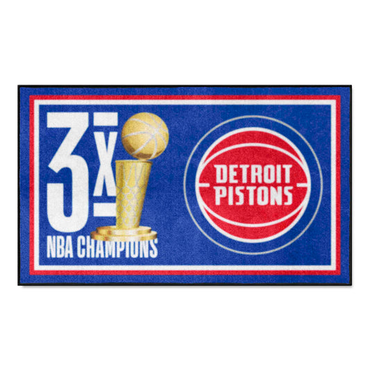 Detroit Pistons Dynasty 3ft. x 5ft. Plush Area Rug - Detroit Pistons