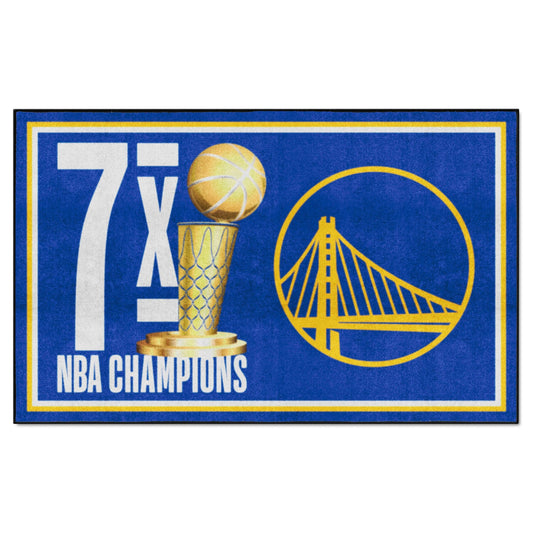 Golden State Warriors Dynasty 5ft. x 8ft. Plush Area Rug - Golden State Warriors