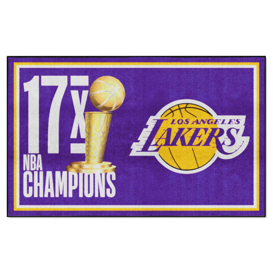 Los Angeles Lakers Dynasty 5ft. x 8ft. Plush Area Rug - Los Angeles Lakers