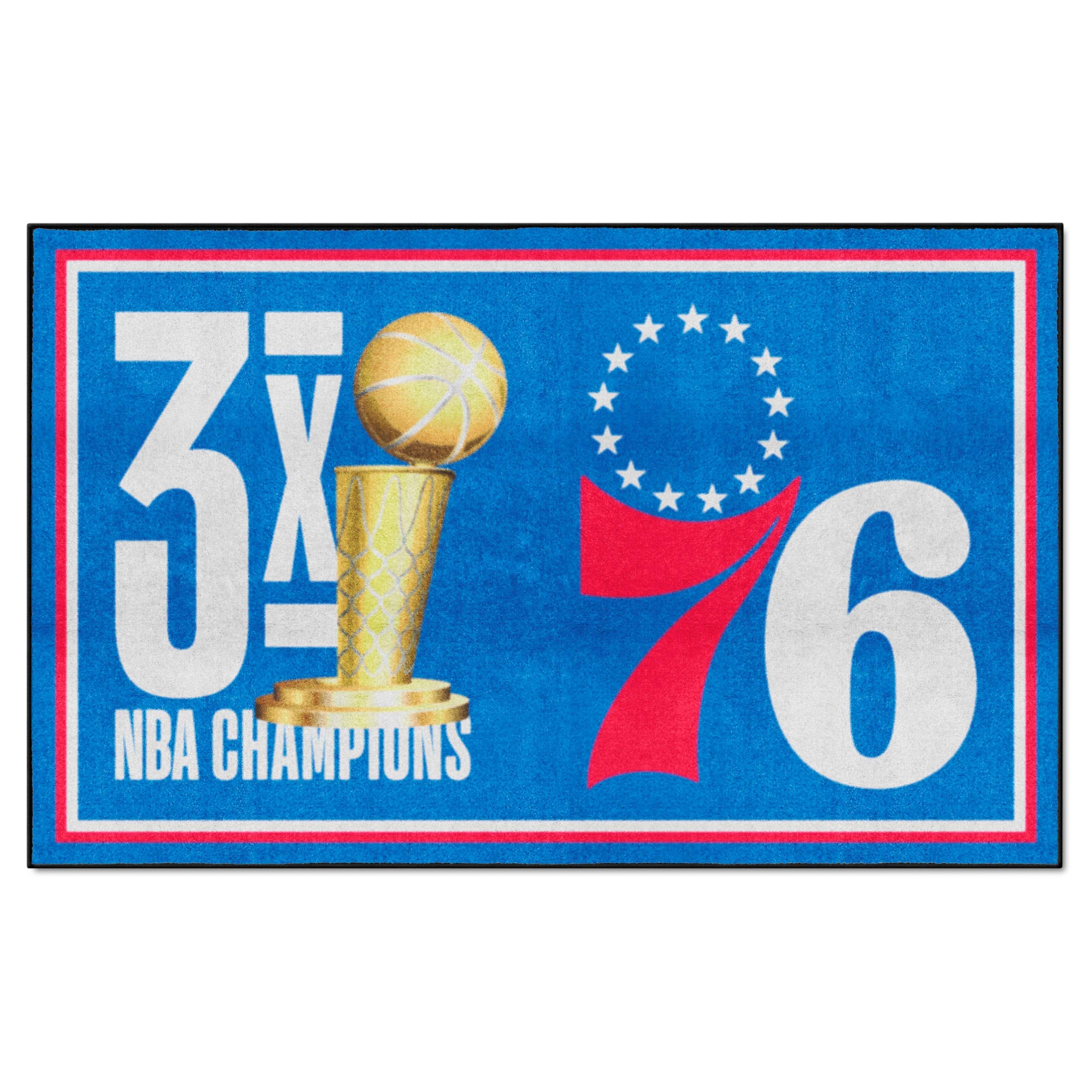 Philadelphia 76ers Dynasty 5ft. x 8ft. Plush Area Rug - Philadelphia 76ers